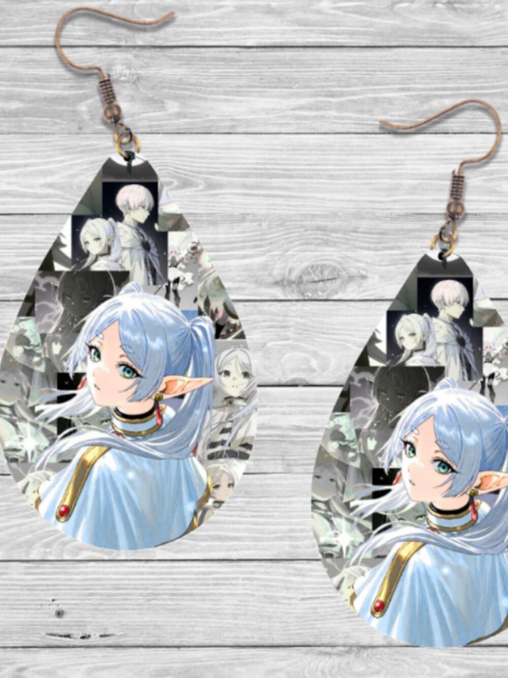 Frieren: Beyond Journey' Earrings: Anime Wooden Teardrop Hypoallergenic Earrings